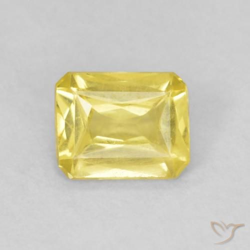 0.47ct طبيعي أصفر ترابى زفير, قص الزمرد, VVS-VS