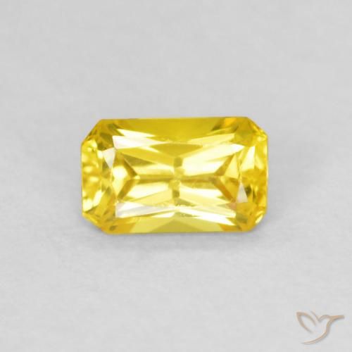 0.37ct طبيعي أصفر متوسط زفير, قص الزمرد, VVS-VS