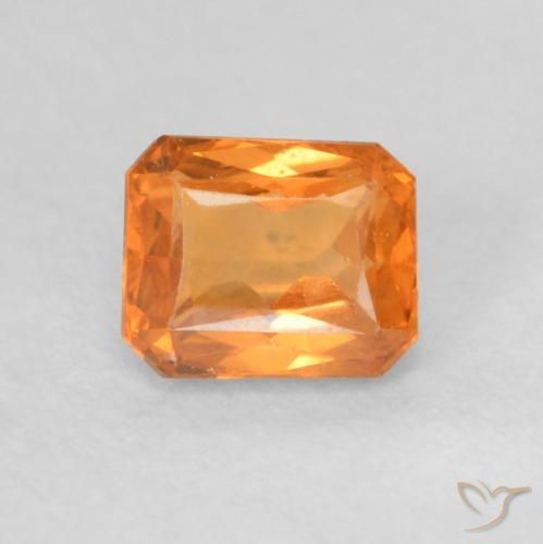 0.72ct طبيعي برتقالي زاهى زفير, قص الزمرد, VVS-VS