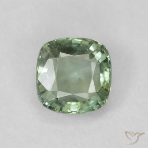 0.69ct طبيعي أخضر مريمية فاتح زفير, وسادة, قليلا جدا