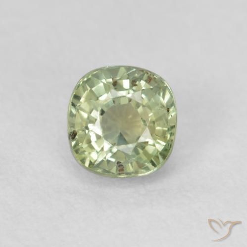 0.55ct طبيعي اخضر المريمية فاتح جدا زفير, وسادة, قليلا جدا