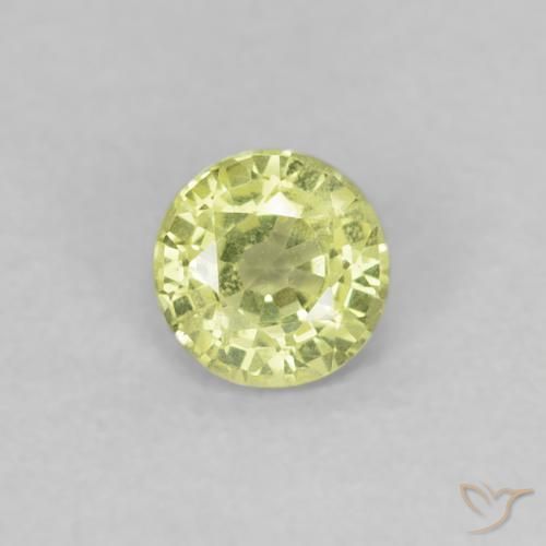0.33ct طبيعي أصفر متوسط زفير, دائري, VVS-VS, Photo A