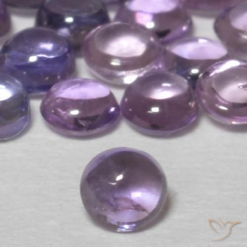 0.11ct طبيعي بنفسجى متوسط زفير, دائري, شفاف