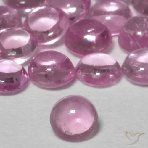 0.09ct طبيعي وردي فاتح زفير, دائري, شفاف