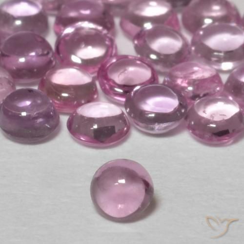 0.11ct طبيعي وردى أرجوانى ملكى فاتح زفير, دائري, شفاف