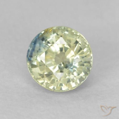 0.58ct طبيعي Medium Light-Yellow زفير, دائري, قليلا جدا