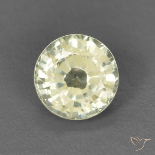 0.40ct طبيعي أصفر فاتح زفير, دائري, VVS-VS
