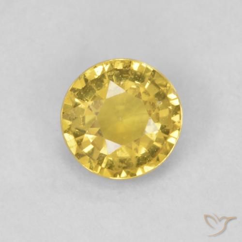 0.45ct طبيعي ذهبى فاتح زفير, دائري, SI