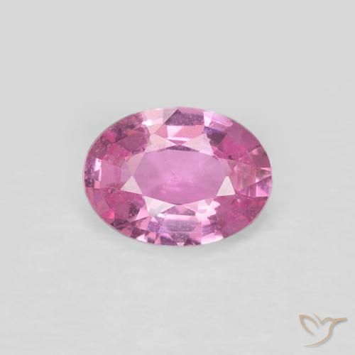 0.62ct طبيعي وردى متوسط زفير, بيضوي, قليلا جدا