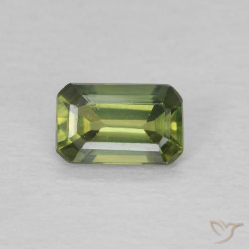 0.43ct طبيعي أخضر ترابى زفير, قص الزمرد, قليلا جدا