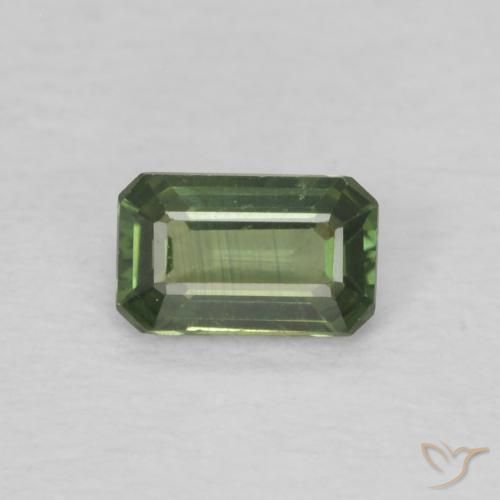 0.40ct طبيعي أخضر ترابى زفير, قص الزمرد, VVS-VS
