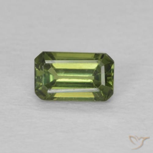 0.46ct طبيعي أخضر دافئ زفير, قص الزمرد, VVS