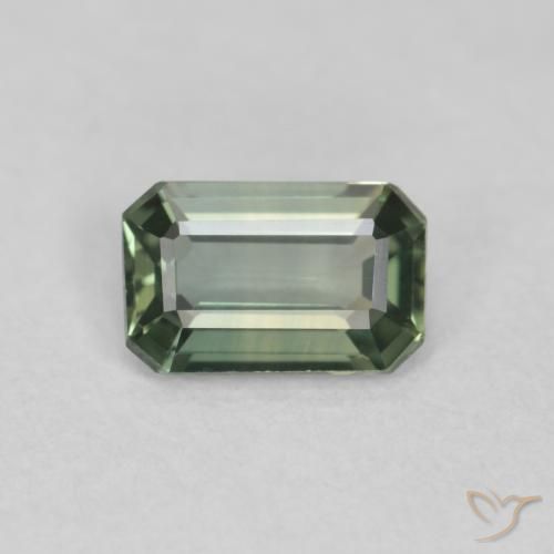 0.39ct طبيعي أخضر زفير, قص الزمرد, VVS