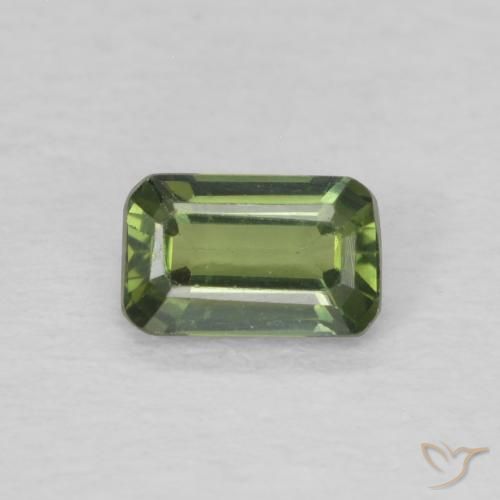 0.44ct طبيعي أخضر دافئ زفير, قص الزمرد, VVS