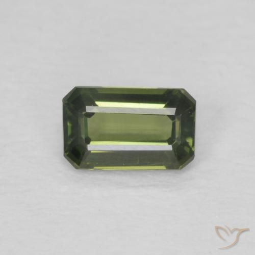 0.43ct طبيعي أخضر ترابى زفير, قص الزمرد, VVS