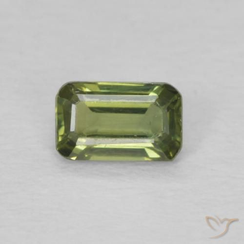 0.44ct طبيعي أخضر الغابة فاتح زفير, قص الزمرد, VVS-VS
