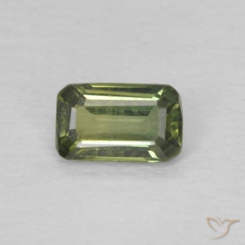 0.41ct طبيعي أخضر دافئ زفير, قص الزمرد, VVS