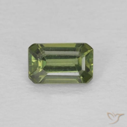 0.45ct طبيعي أخضر دافئ زفير, قص الزمرد, VVS