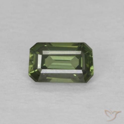 0.41ct طبيعي أخضر الغابات زفير, قص الزمرد, VVS