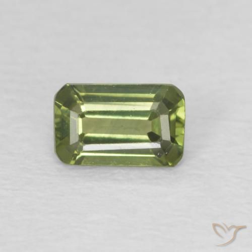 0.44ct طبيعي الأخضر الغامق زفير, قص الزمرد, VVS-VS