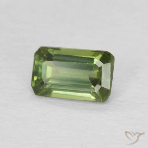 زفير Medium Light Green طبيعي، ثمانى / قصة زمرد، 0.48 قيراط، VVS-VS