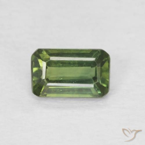 0.46ct طبيعي أخضر الغابة فاتح زفير, قص الزمرد, قليلا جدا