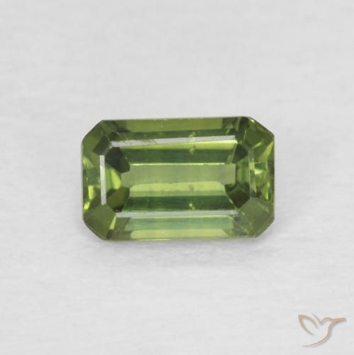 0.45ct طبيعي أخضر ترابى زفير, قص الزمرد, قليلا جدا