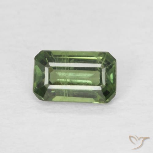0.42ct طبيعي Medium Dark-Green زفير, قص الزمرد, قليلا جدا