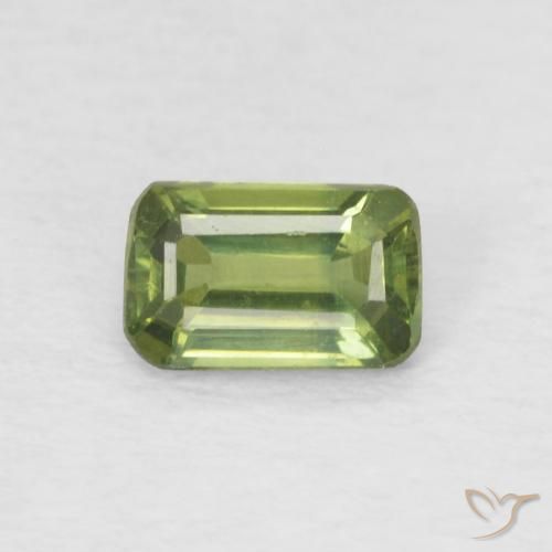 0.43ct طبيعي أخضر الغابة فاتح زفير, قص الزمرد, قليلا جدا