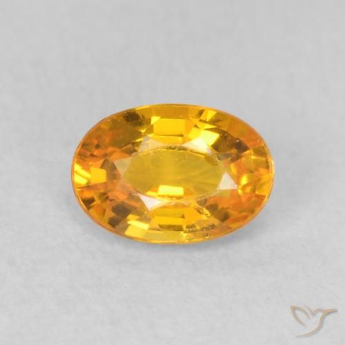 0.68ct طبيعي ذهبى-برتقالى غامق زفير, بيضوي, VVS-VS