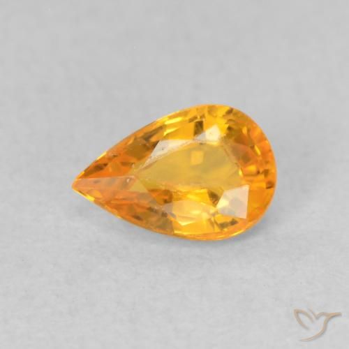 0.53ct طبيعي برتقالى متوسط زفير, شكل الكمثرى, VVS-VS