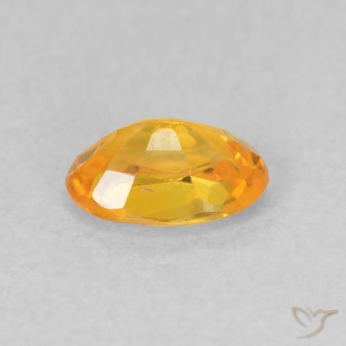 زفير Medium Light Orange-Gold طبيعي، بيضوي، 0.62 قيراط، VVS-VS