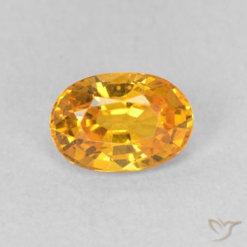 0.67ct طبيعي ذهبى-برتقالى زفير, بيضوي, VVS-VS