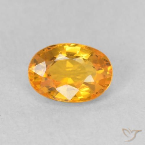 0.67ct طبيعي برتقالى متوسط زفير, بيضوي, VVS-VS
