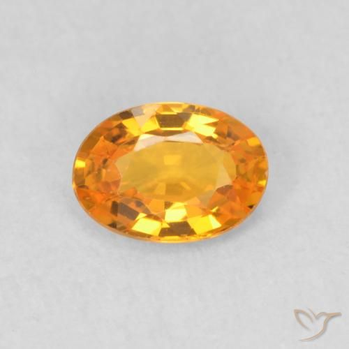 0.53ct طبيعي برتقالى متوسط زفير, بيضوي, VVS-VS