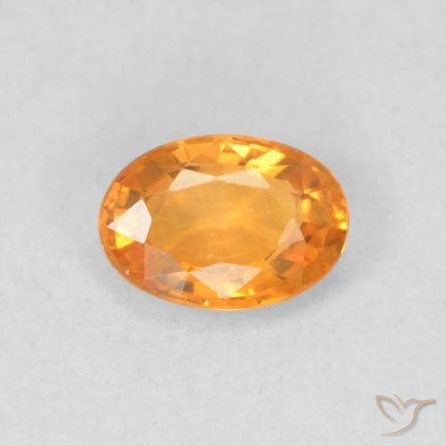 0.57ct طبيعي ذهبى-برتقالى زفير, بيضوي, VVS-VS