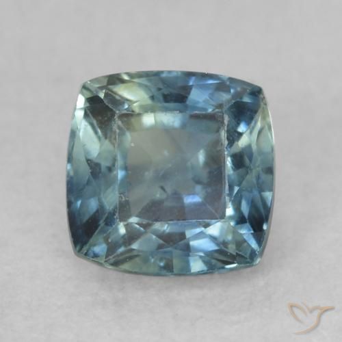 0.68ct طبيعي أخضر-أزرق فاتح زفير, وسادة, VS-SI
