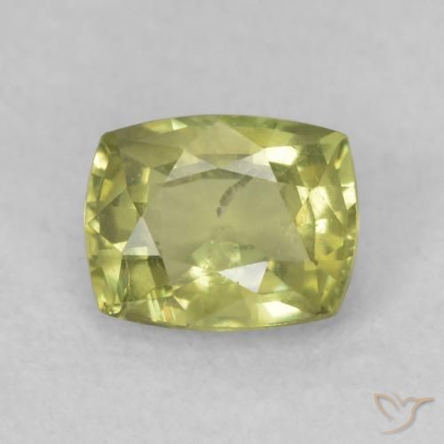 0.70ct طبيعي أخضر مصفر زفير, وسادة, VS-SI