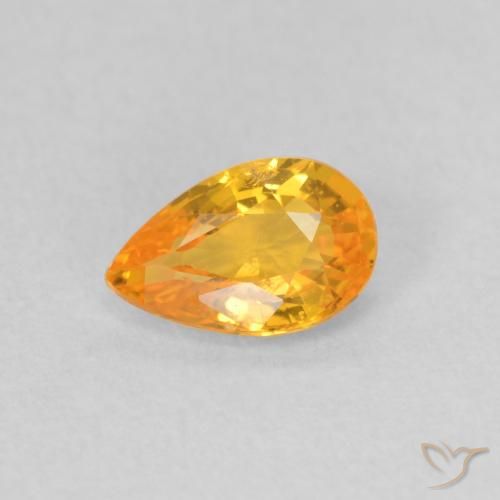 0.47ct طبيعي برتقالي زاهى زفير, شكل الكمثرى, قليلا جدا