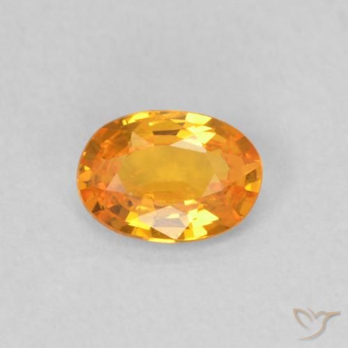 0.48ct طبيعي برتقالي زاهى زفير, بيضوي, قليلا جدا