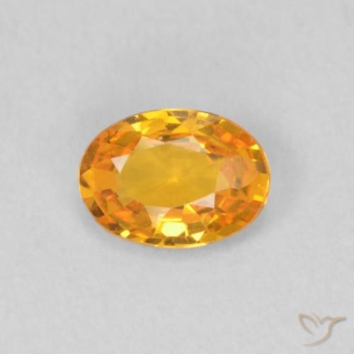 0.52ct طبيعي برتقالي زاهى زفير, بيضوي, قليلا جدا