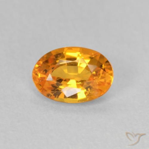 0.59ct طبيعي برتقالى مشمشى زفير, بيضوي, قليلا جدا