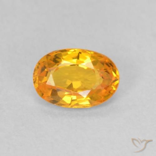 0.63ct طبيعي برتقالي زاهى زفير, بيضوي, قليلا جدا