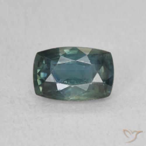 0.78ct طبيعي أخضر أزرق داكن زفير, وسادة, قليلا جدا