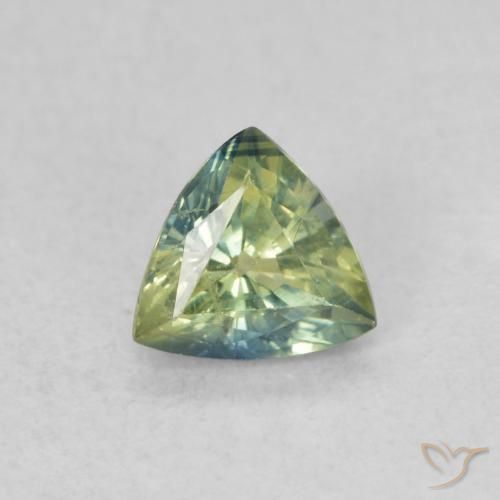 0.54ct طبيعي متعدد الألوان زفير, مثلثى, قليلا جدا