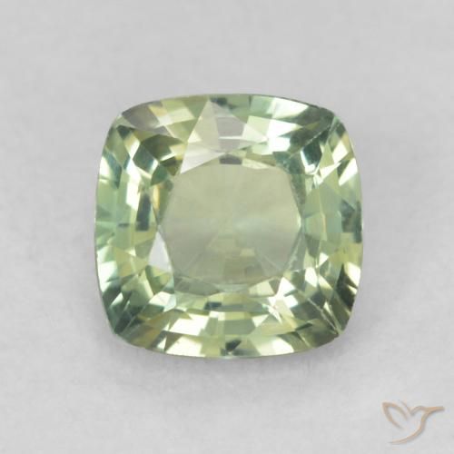 0.89ct طبيعي أخضر مريمية فاتح زفير, وسادة, VVS-VS
