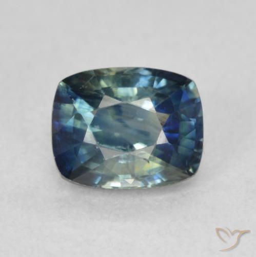 0.86ct طبيعي أزرق بحرى غامق زفير, وسادة, VVS-VS
