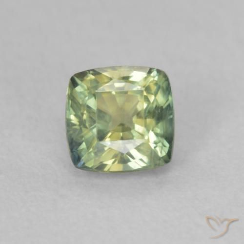 0.50ct طبيعي أخضر مصفر زفير, وسادة, VVS-VS