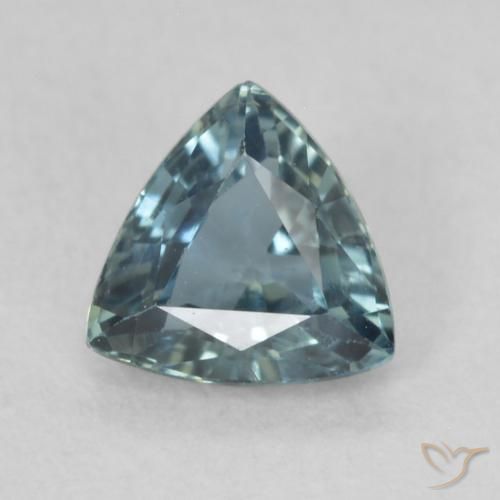 0.56ct طبيعي ازرق مخضر زفير, مثلثى, قليلا جدا