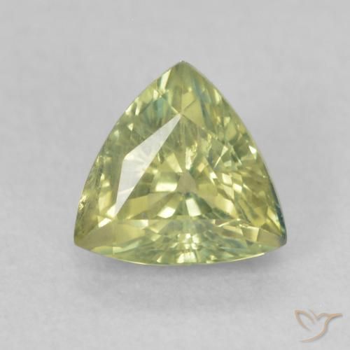 0.65ct طبيعي أصفر متوسط زفير, مثلثى, قليلا جدا